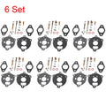 Set of 6 Carburetor Rebuild Kits for Briggs & Stratton (394693, 291763, 295938)