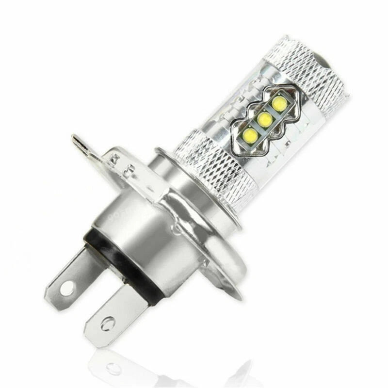 H4 80W COB Bulb Headlight for Motorcycle Dirt Bike (Hi/Lo Beam, 6000K)
