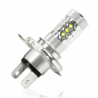 H4 80W COB Bulb Headlight for Motorcycle Dirt Bike (Hi/Lo Beam, 6000K)