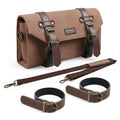 Canvas Handlebar Storage Bag for Motorcycle (Universal Fit)