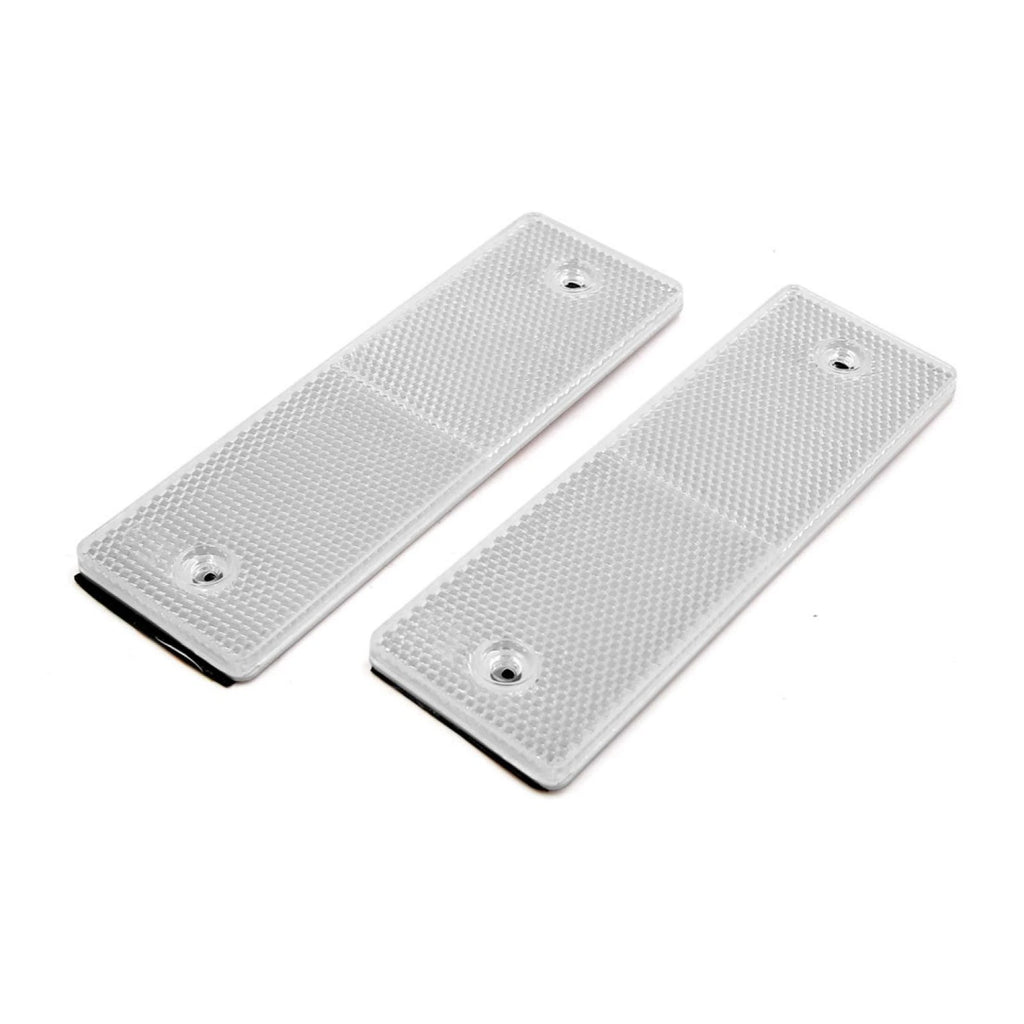 Trailer Reflector 2 Piece White Rectangle Self Adhesive for Car Trailer (145–45mm) (OEM) (2005–2018)
