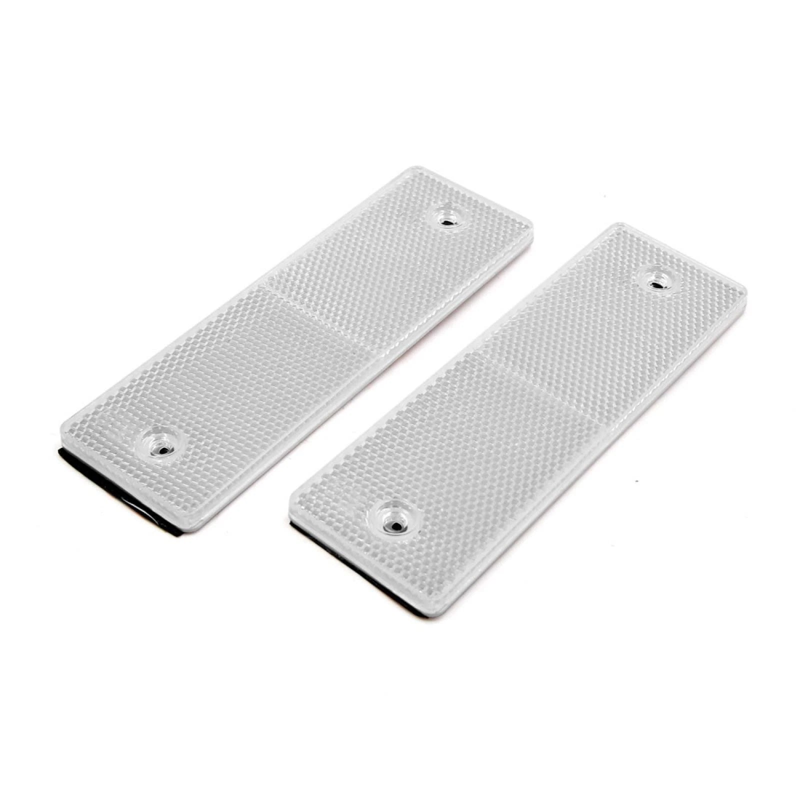 Trailer Reflector 2 Piece White Rectangle Self Adhesive for Car Trailer (145–45mm) (OEM) (2005–2018)