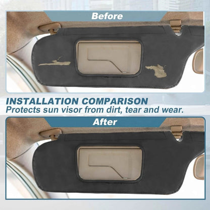 Pair of Sun Visor Covers for Ford Mustang (1994–2004) Black