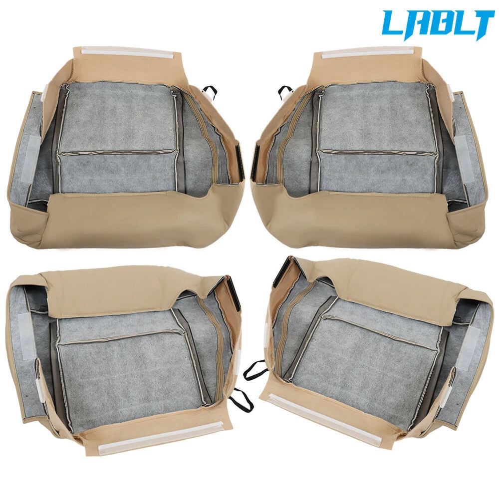 Leather Seat Cover for Ford F150 (2004–2008) - Tan, Front Bottom Lean Back