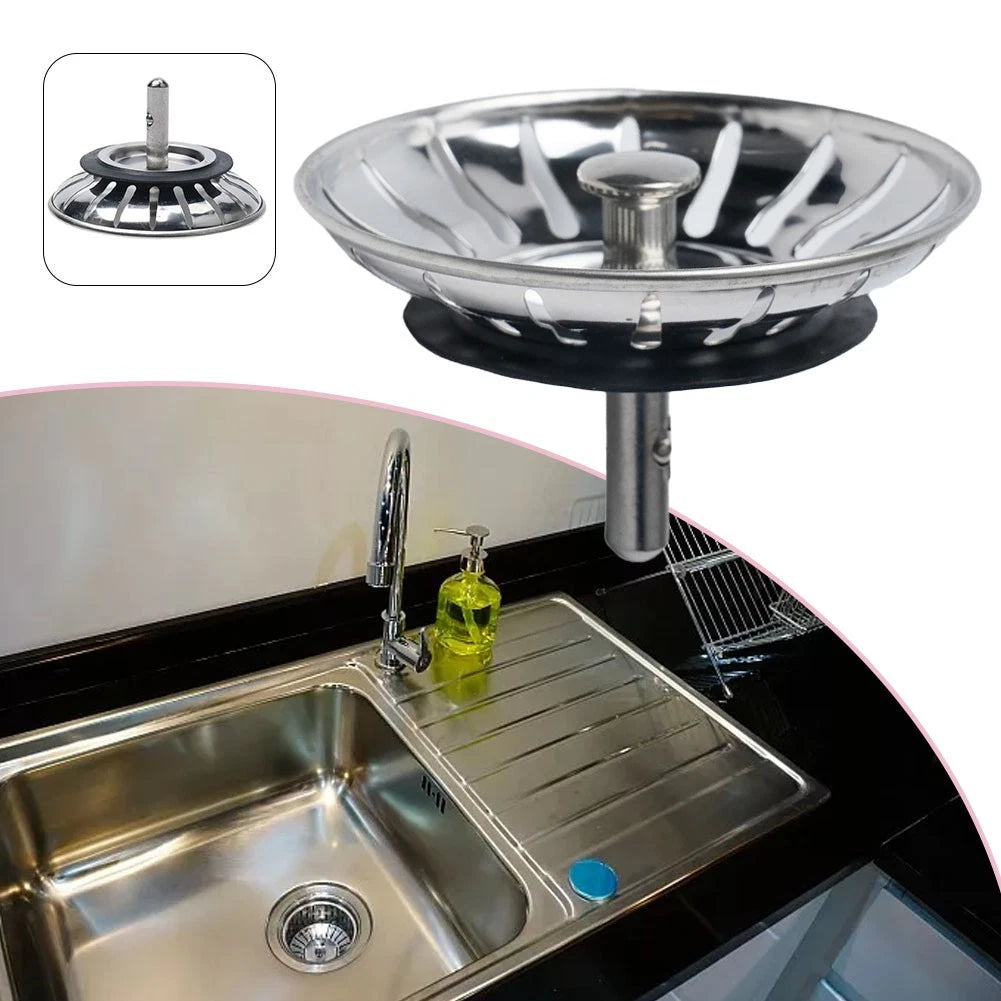 Stainless Steel Sink Strainer for Kitchen (Fits Most Models)