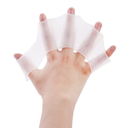 Adult Swim Flippers with Frog Web - Soft Silicone Training Pads