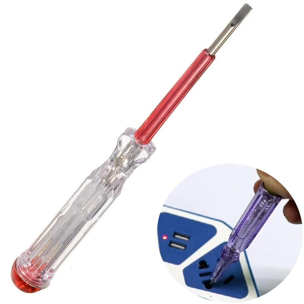 Screwdriver Electrical Tester with Slotted Blade for Practical Use (130mm)