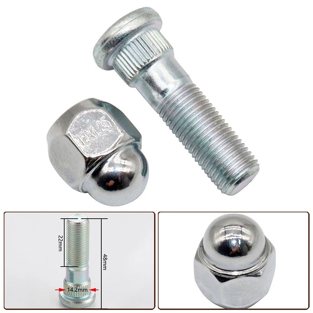 Set of 4 Wheel Hub Bolt Stud & Nut for Subaru Forester (2009–2019)