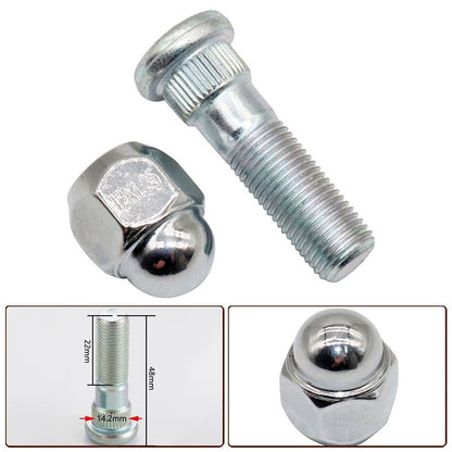 Set of 4 Wheel Hub Bolt Stud & Nut for Subaru Forester (2009–2019)