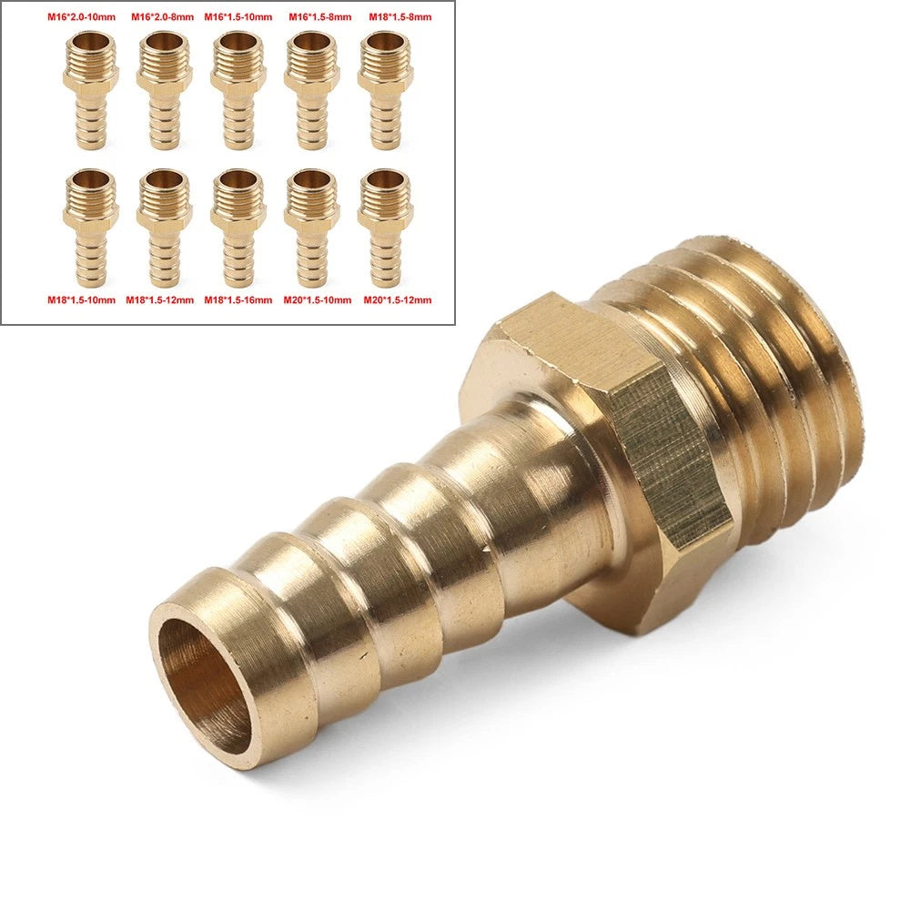 M16-M20 Male Thread to Hose Barb 8- 16mm Fitting Pipe Adapter Connector