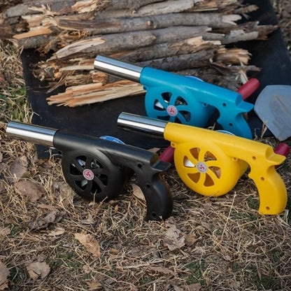 Manual Hand Cranked Blower for Charcoal Grills (Portable Camping Fan)