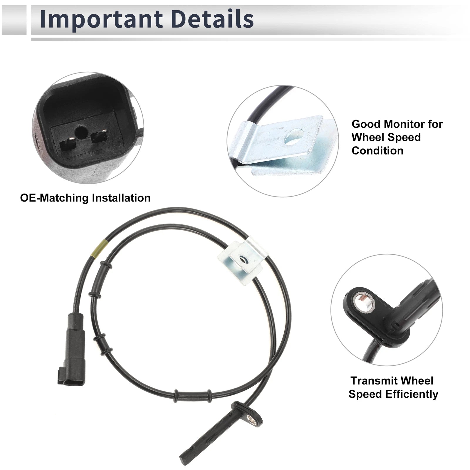 ABS Wheel Speed Sensor for Chevrolet Equinox (2010–2017) Front Left