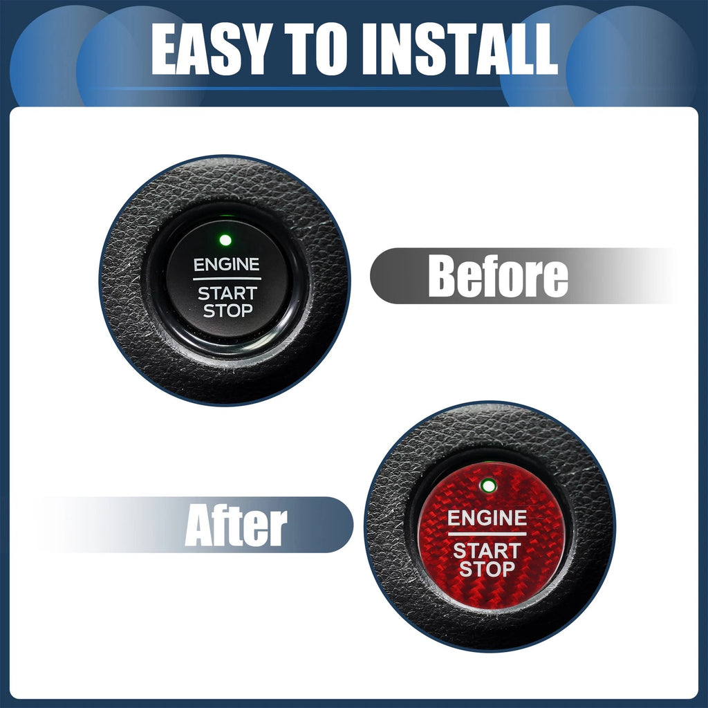 Engine Start Stop Button Cover for Ford (Red)