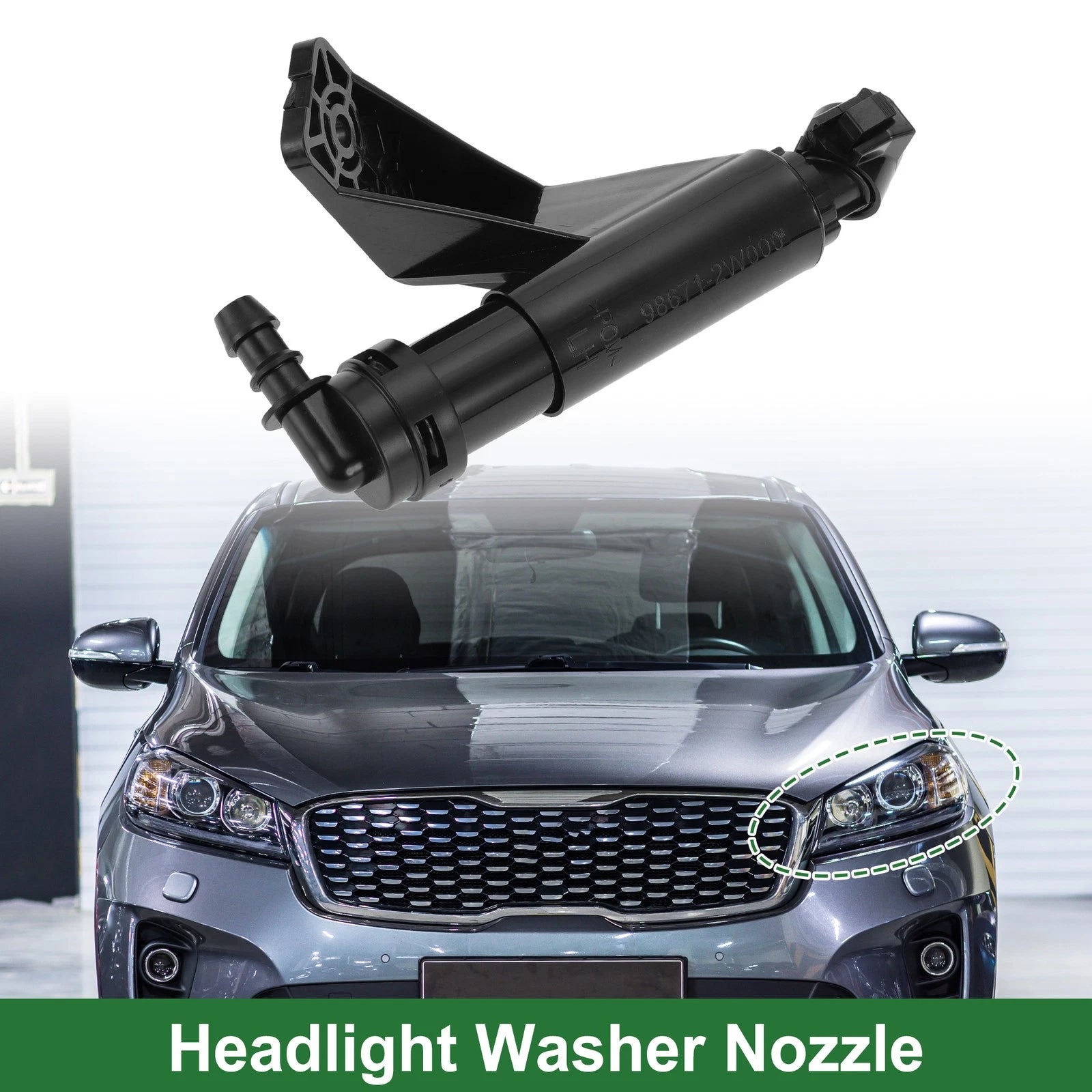 Front Side Headlight Washer Nozzle Replacement for Hyundai Santa Fe (2013–2024)