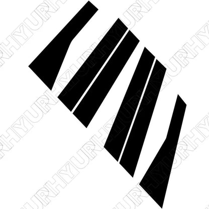 Set of 2 Door Window Pillar Post Covers for Jeep Grand Cherokee (2011–2021)