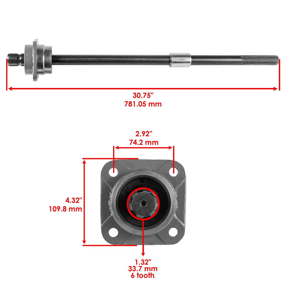 PTO Conversion Shaft Replacement for Ford New Holland Jubilee (1955–1965)