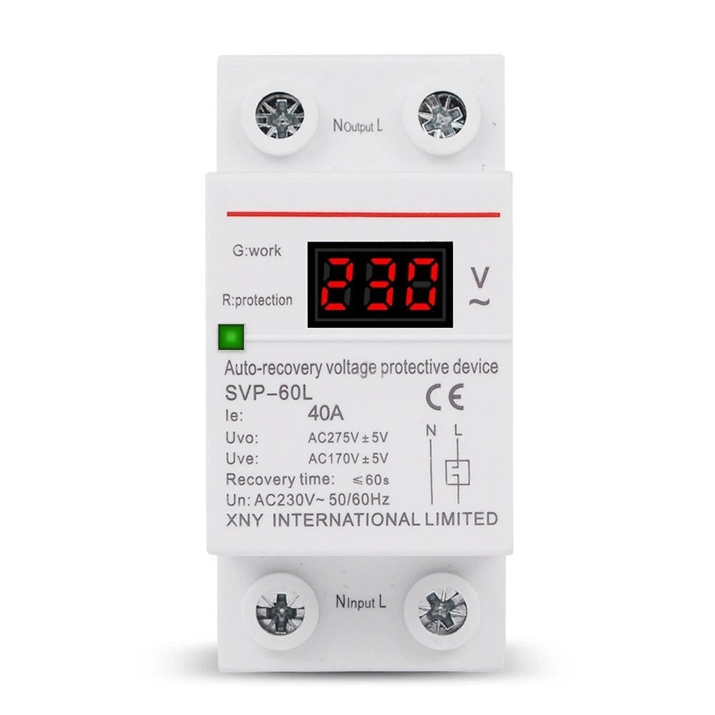 Automatic Reset Over and Under Voltage Relay for Din Rail 230V