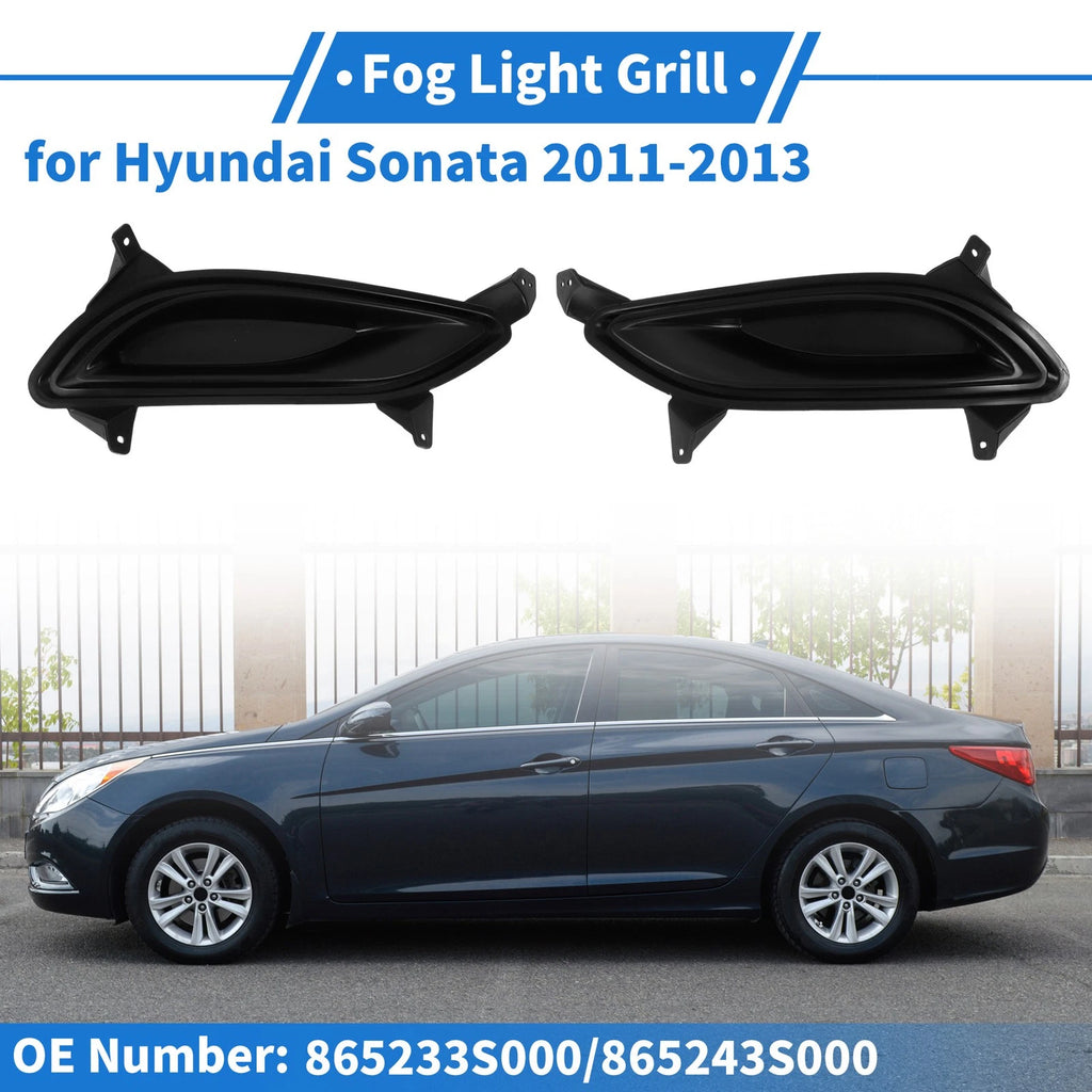 Front Left Right Fog Light Grille Replacement for Hyundai Sonata (2011–2013)