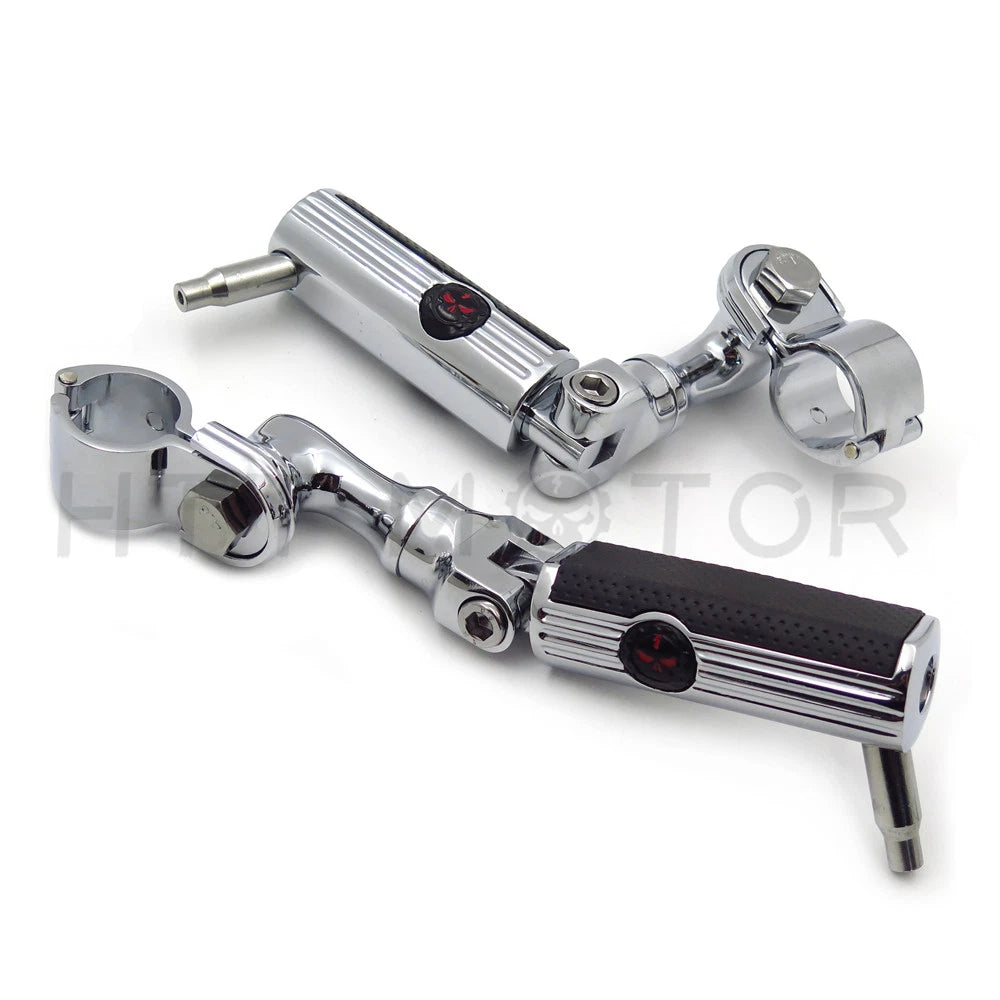 Footpeg Mounting Kit for Gear Skull (1", 25mm, Chrome, Short Angled)