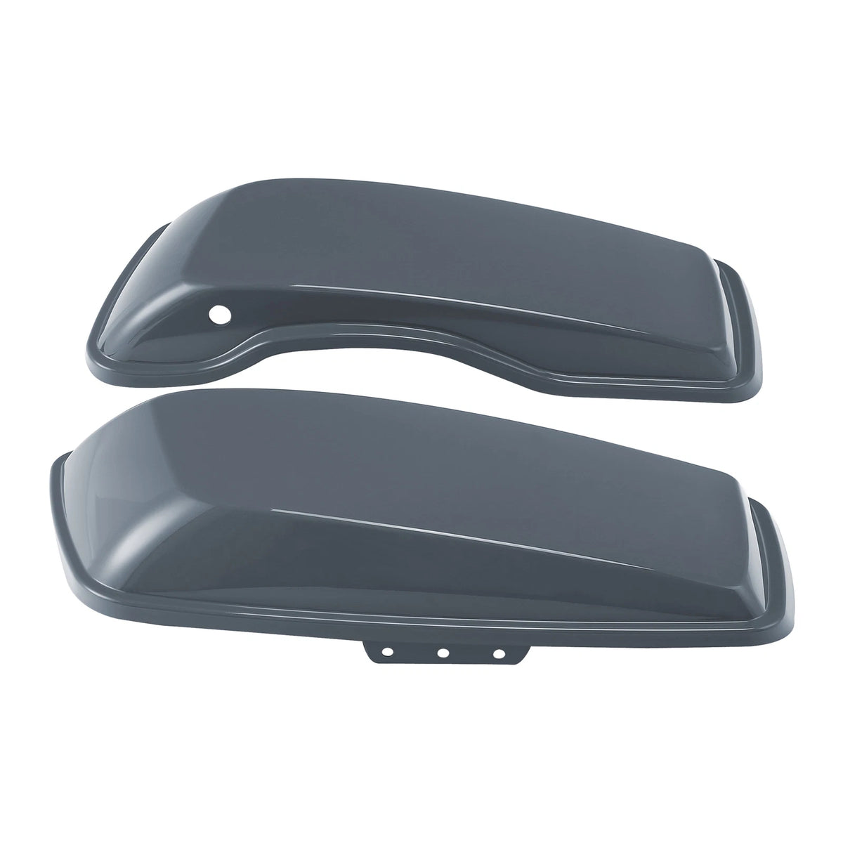 Hard Saddlebag Lids for Harley Road King, Street Glide (2014–2024) - Gunship Gray