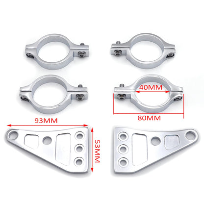2X Billet Aluminum Headlight Fork Mounting Brackets for 41mm Forks
