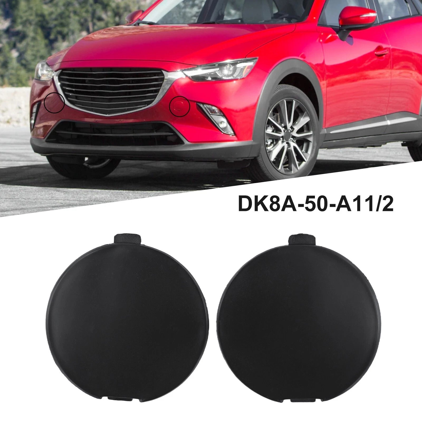 Towing Hook Eye Cover Set for Mazda CX-3 (2016–2021)