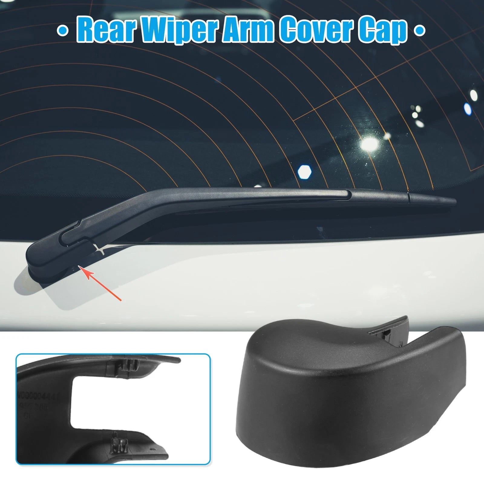 Rear Windshield Wiper Arm Nut Cover Cap for Audi A4 Avant B8 B9 (2008–2019)