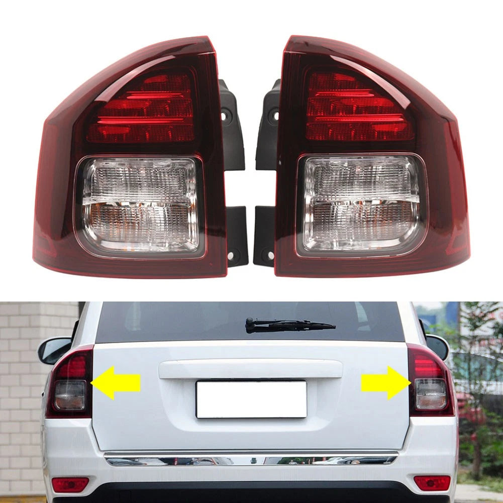 1 Pair Tail Light Brake Lamp with Bulbs for Jeep Compass (2014–2017)