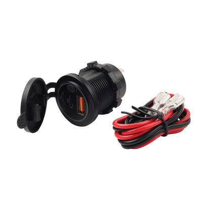 12V 24V Fast Power Charger Socket for Car Boat RV Marine (USB Type C)