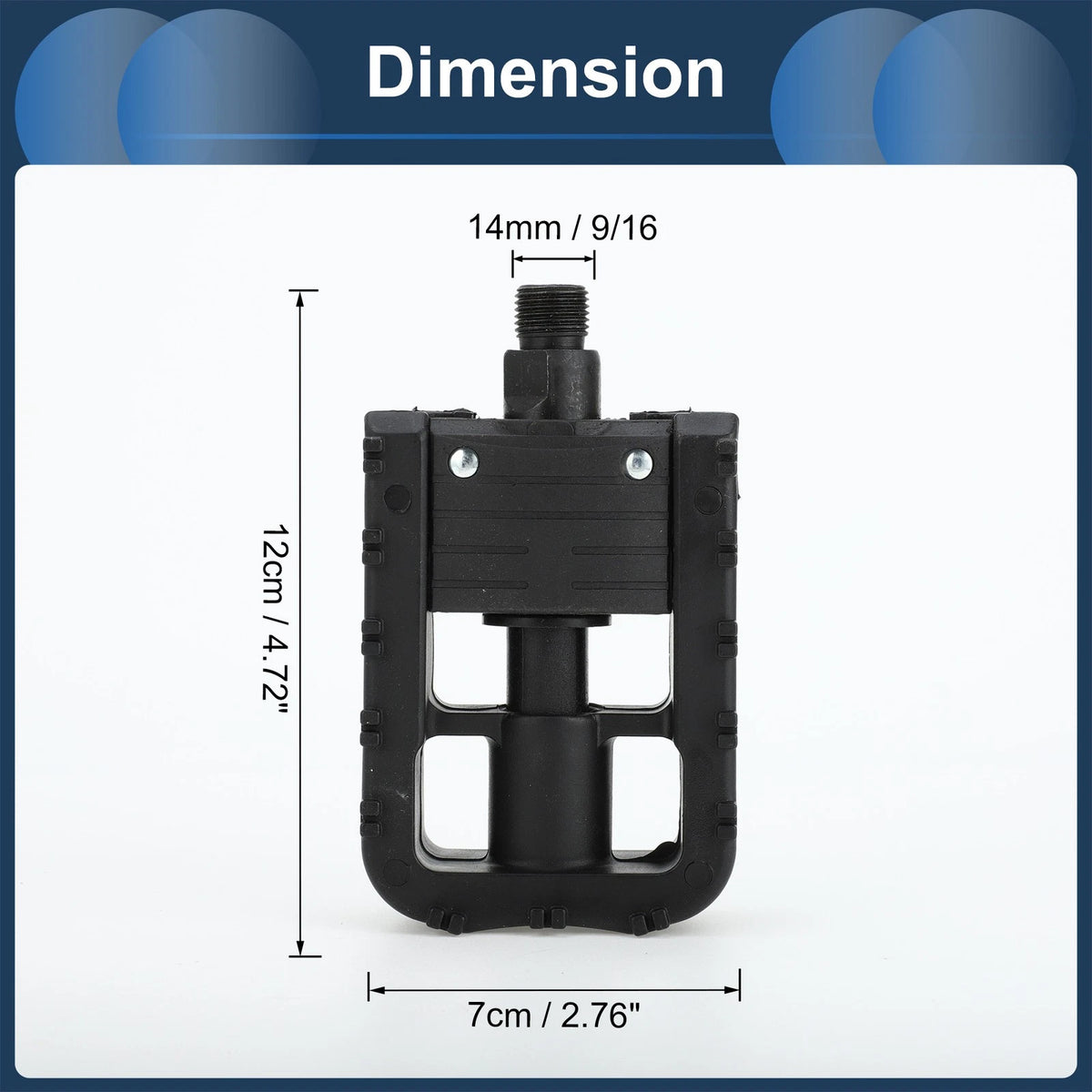 Bicycle Pedals 9/16 Inch Foldable Plastic Replacement for BMX MTB Road Bike (—)