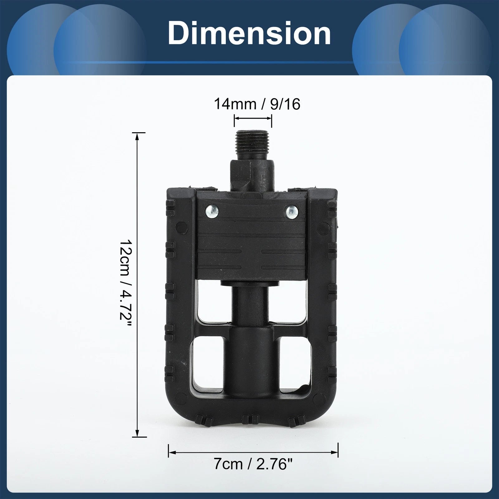 Bicycle Pedals 9/16 Inch Foldable Plastic Replacement for BMX MTB Road Bike (—)