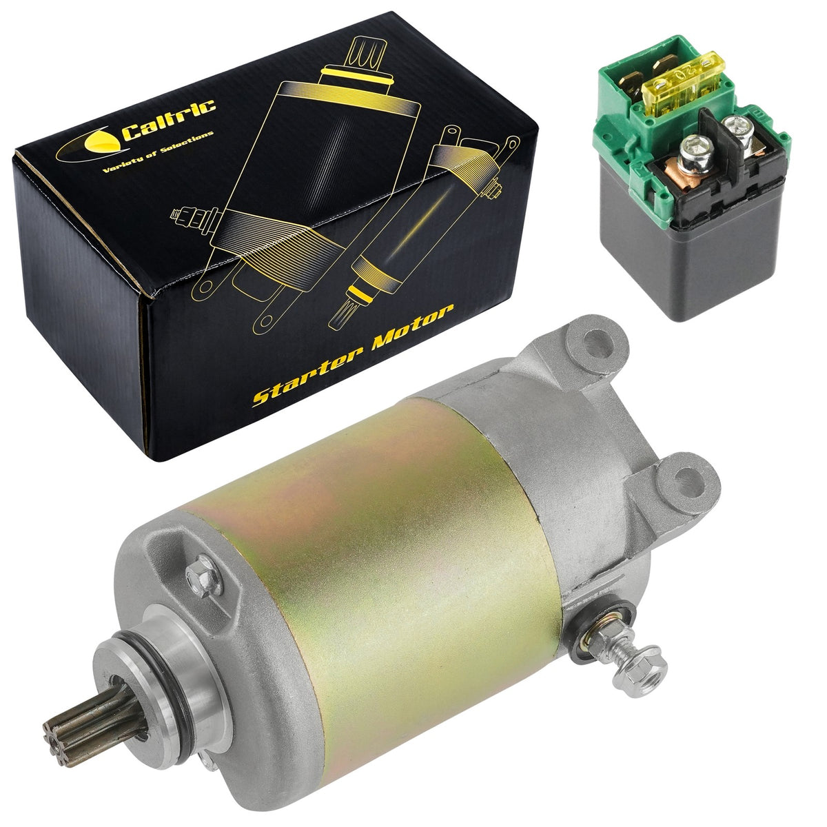 Starter Motor Replacement with Relay Solenoid for Honda Helix 250 (1986–2007)