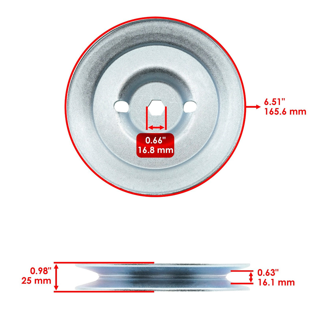 Deck Spindle and Pulley Replacement for John Deere X300 X304 X324 X360 (2004–2014)