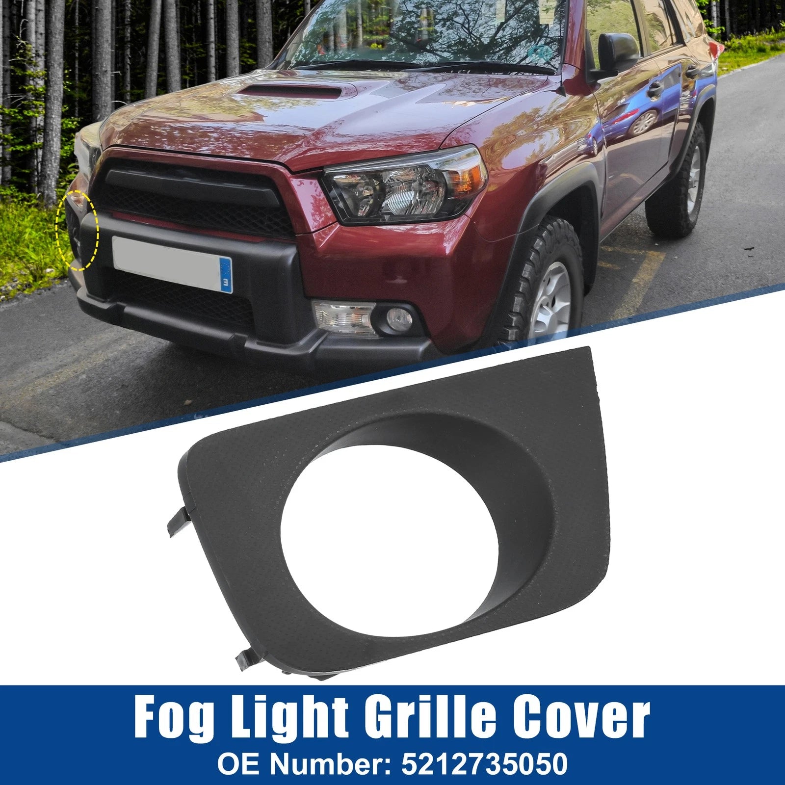 Front Right Fog Light Grille Cover Trim for Toyota 4Runner (2006–2009)