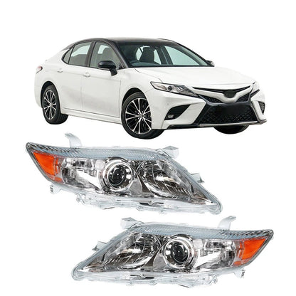 Headlight Assembly Set of 2 Chrome for Toyota Camry LE XLE (2010–2011)