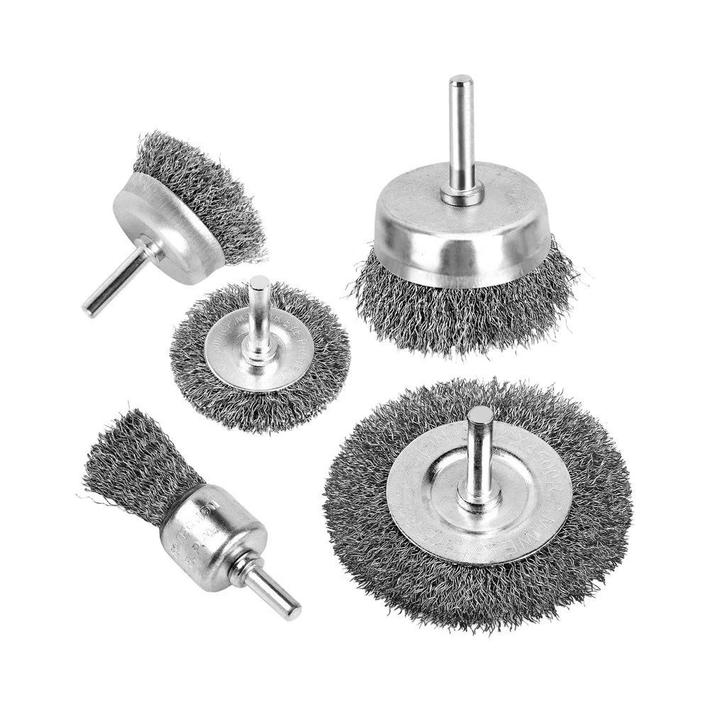 5Pcs Wire Wheel Brush Set for Drill Rust Paint Removal