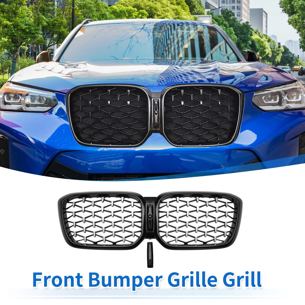 Front Upper Bumper Grille Grill for BMW X3 G01 (2020–2023) Half Chrome