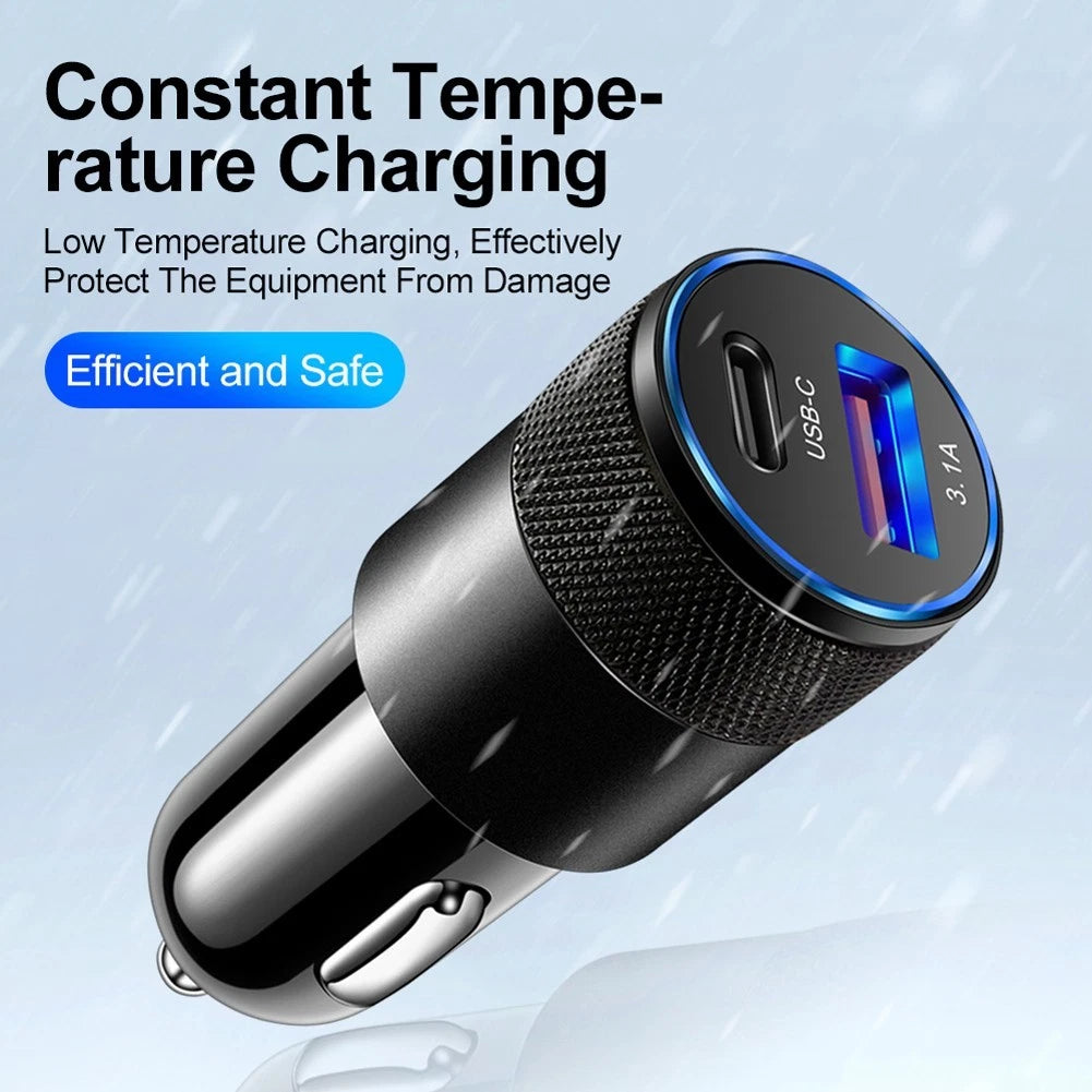 1xUSB-C 65W Car Charger for Fast Charging (Universal Compatibility)