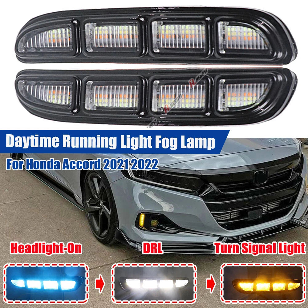 LED Daytime Running Light with Turn Signal Fog Lamp for Honda Accord (2021–2022)