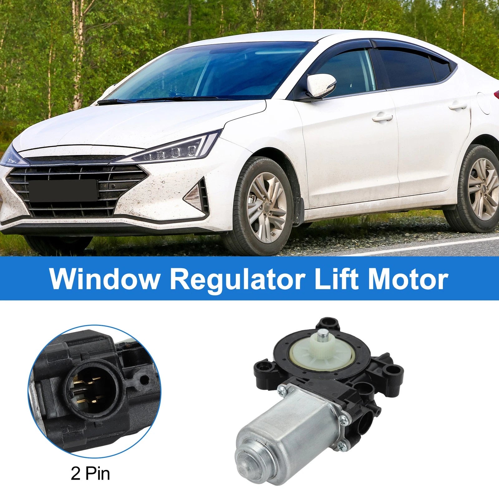 Power Window Regulator Lift Motor Replacement for Hyundai Elantra GT (2018–2020)