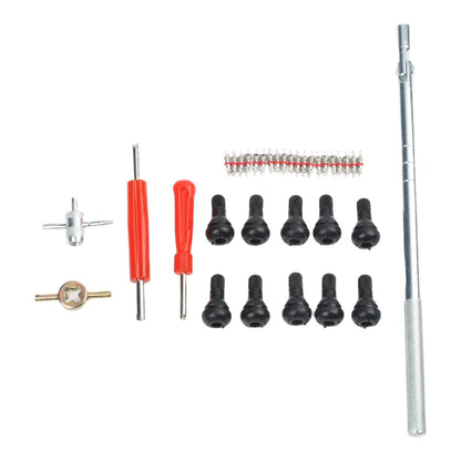 15pcs Tire Valve Core Tool Kit Featuring TR412 Stem Installer for Cars