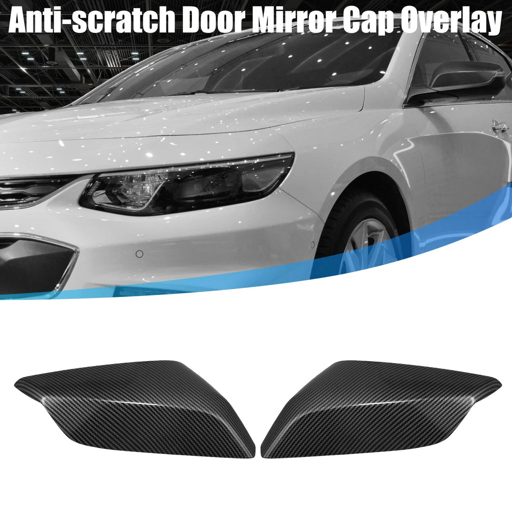 Pair Door Rearview Mirror Cap Carbon Fiber Pattern for Chevrolet Malibu (2016–2020)
