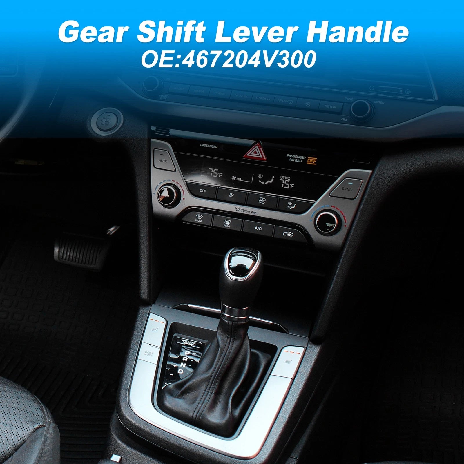Gear Shift Knob Handle Lever Replacement for Hyundai Elantra (2014–2016)