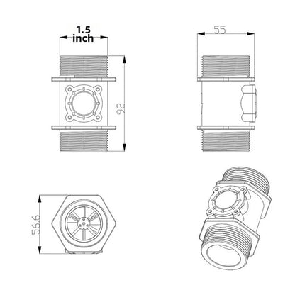Water Flow Sensor for - Hall Effect, Pulse Output