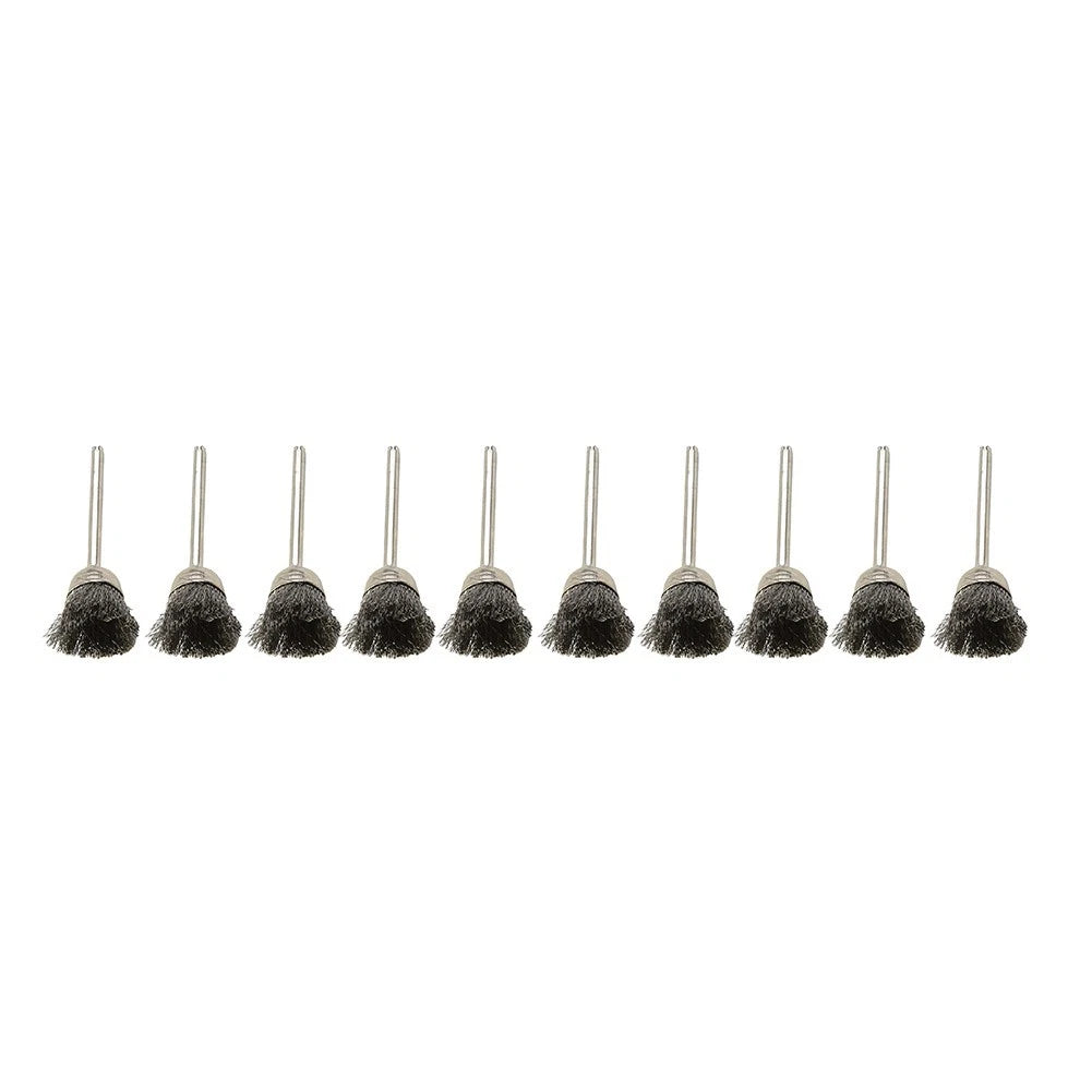 10PCS Brass Wire Brush Wheel Cup for Rotary Tools
