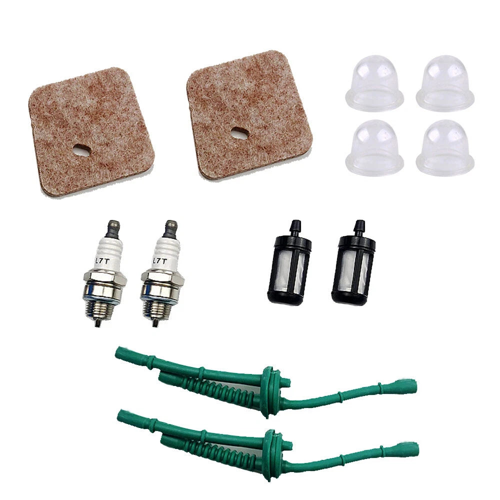 Air Fuel Filter Spark Plug Primer Bulb Kit For Stihl FS38 FS45 FS46 FS55 Replace