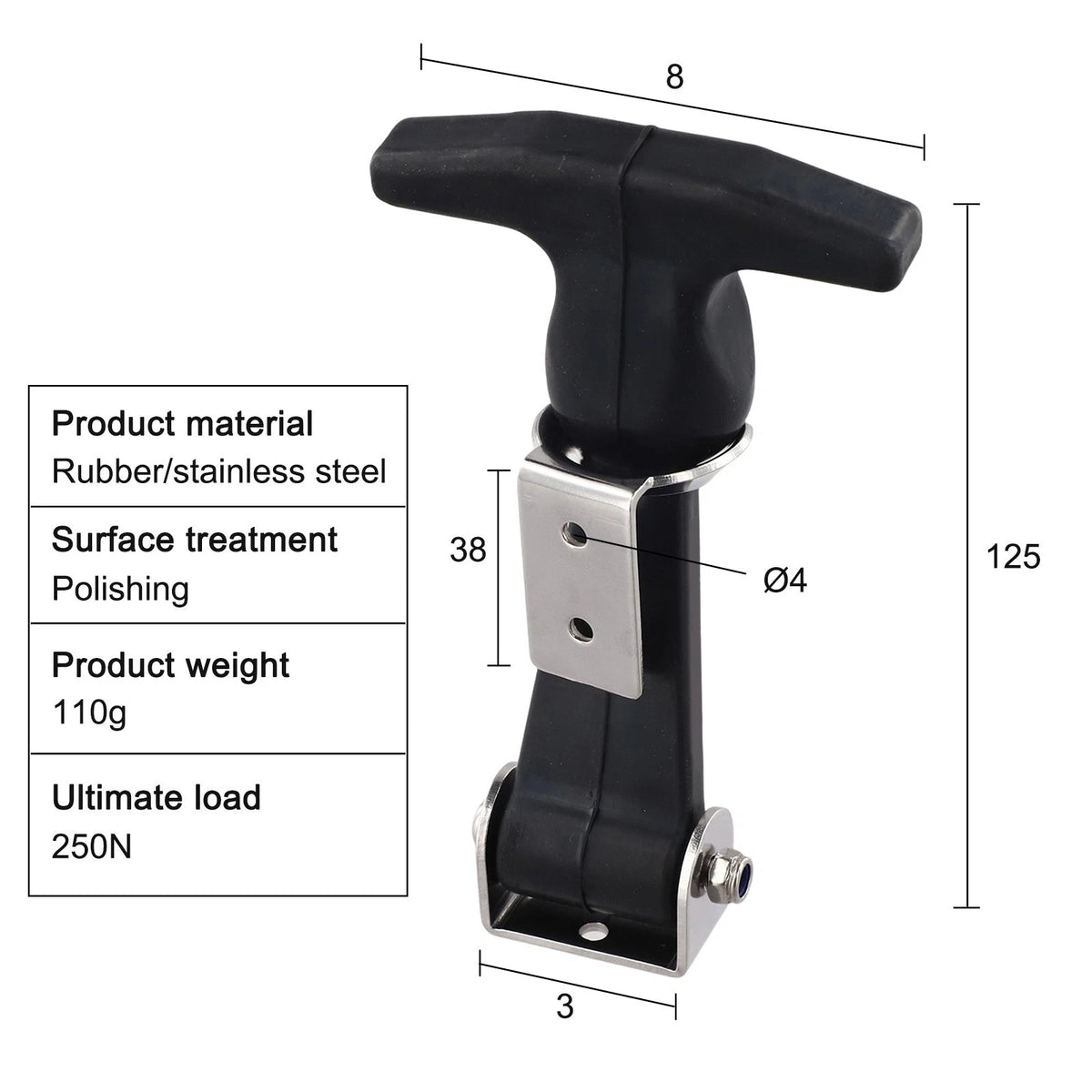 2X Rubber Hood Holders for Engine Bonnet Fastening