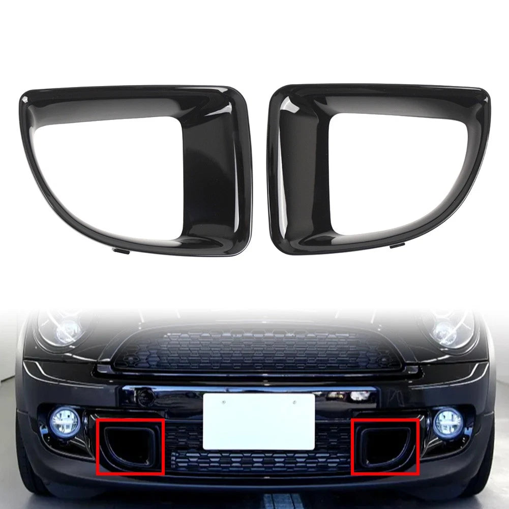 2X Front Air Duct Frame Glossy Black for Mini Cooper Convertible (2009–2014)