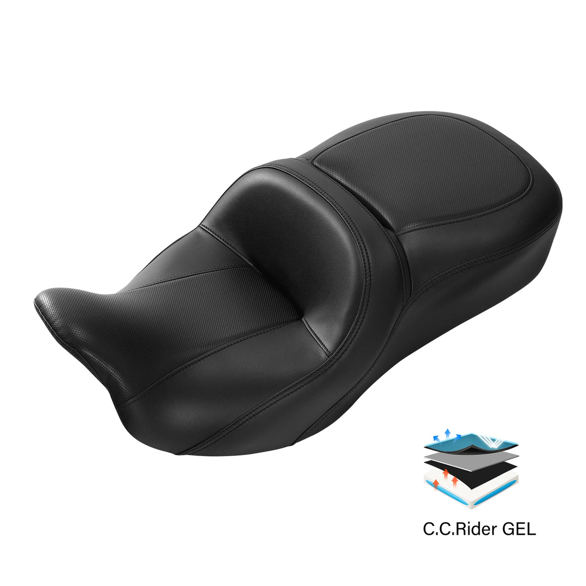 Gel Seat for Harley Touring Road King Street Glide (2009–2023)