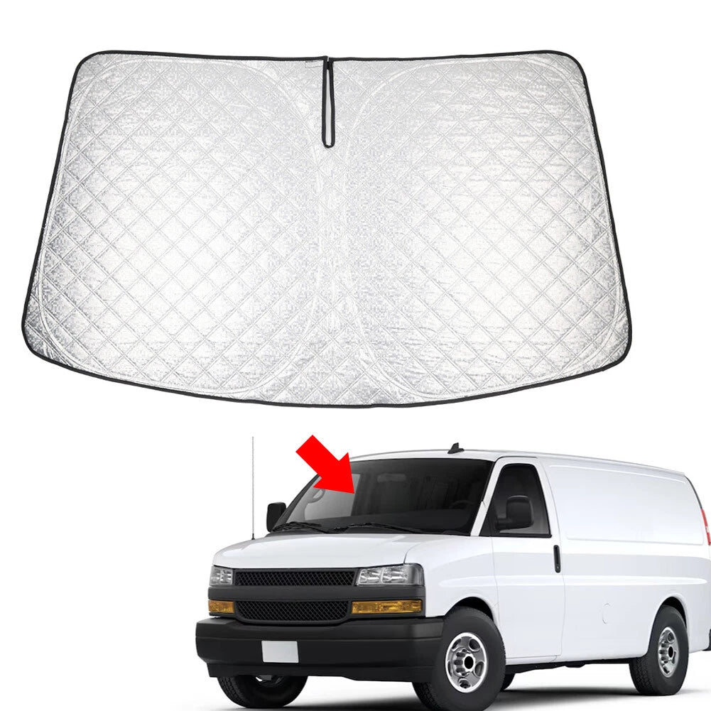 Foldable Windshield Sun Shade for Chevrolet Express (1996–2025)